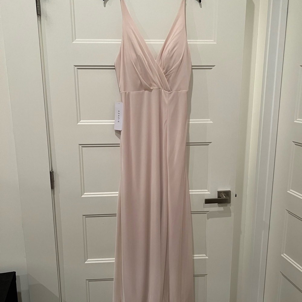 Azazie Skye Bridesmaids dress in “rose petal”
